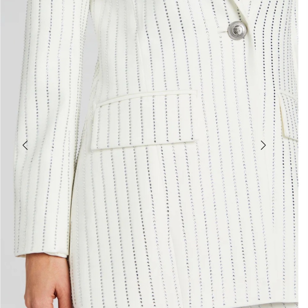 Retrofete White Solana Embellished Blazer